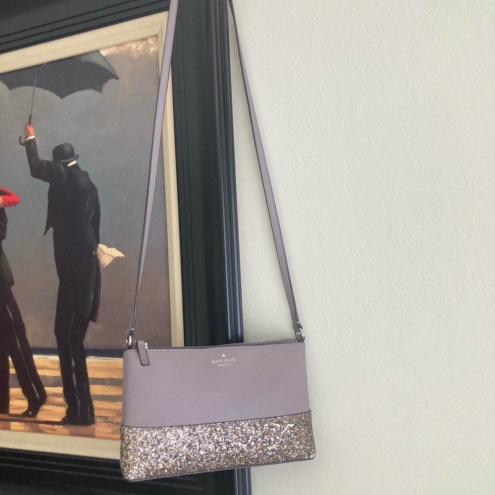 1. Kate Spade Glitter Crossbody Bag – Taupe Gold - Picture 12 of 12